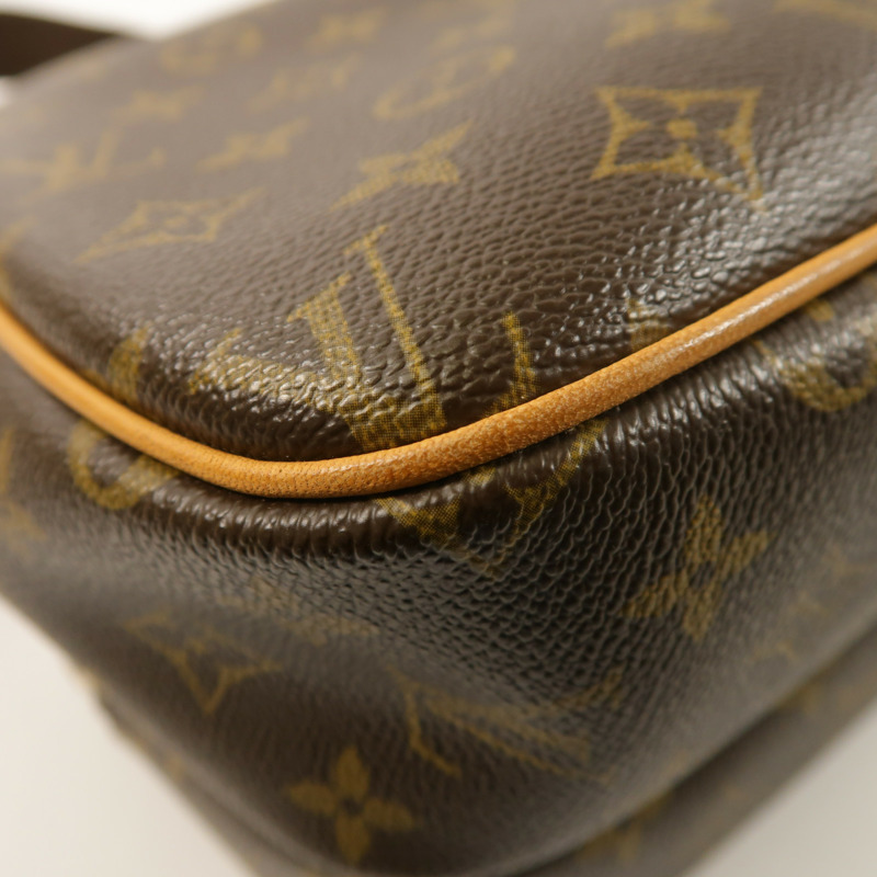 LOUIS VUITTON Monogram Reporter PM金扣肩背袋棕色-13