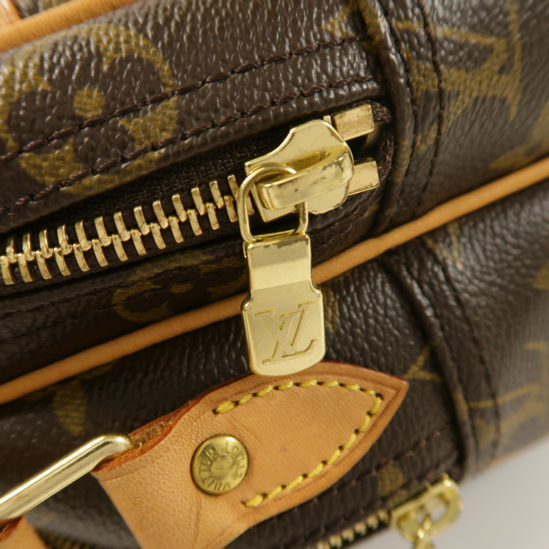 LOUIS VUITTON Monogram Reporter PM金扣肩背袋棕色-15