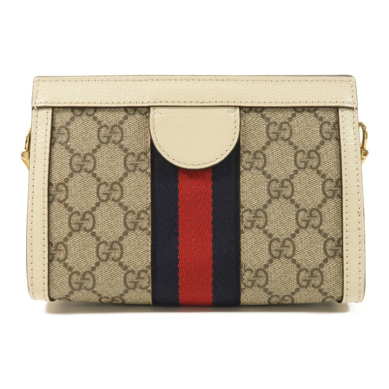 GUCCI 塗層帆布Ophidia GG金扣鏈帶肩背袋-1