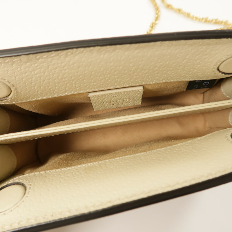 GUCCI 塗層帆布Ophidia GG金扣鏈帶肩背袋-4