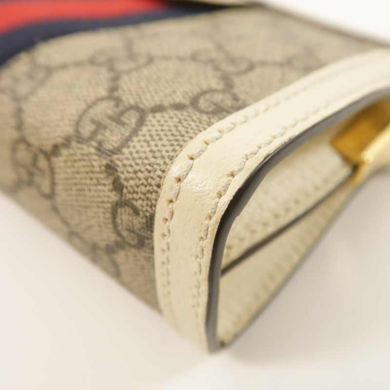 GUCCI 塗層帆布Ophidia GG金扣鏈帶肩背袋-9
