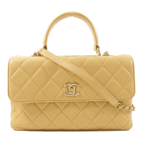 CHANEL 羊皮皮革Trendy CC Bag金扣手挽肩背兩用袋