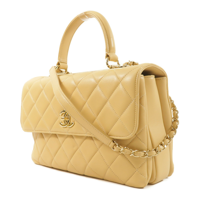 CHANEL 羊皮皮革Trendy CC Bag金扣手挽肩背兩用袋-2