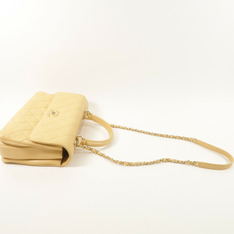 CHANEL 羊皮皮革Trendy CC Bag金扣手挽肩背兩用袋-10