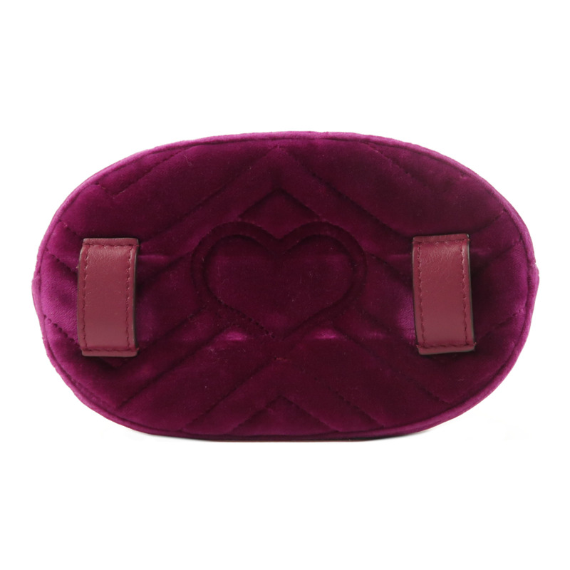 GUCCI 絨布GG Marmont Waist Bag金扣腰包-1