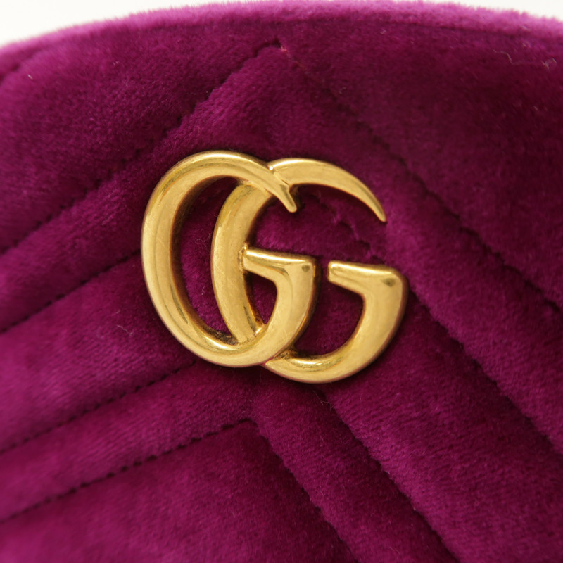 GUCCI 絨布GG Marmont Waist Bag金扣腰包-8