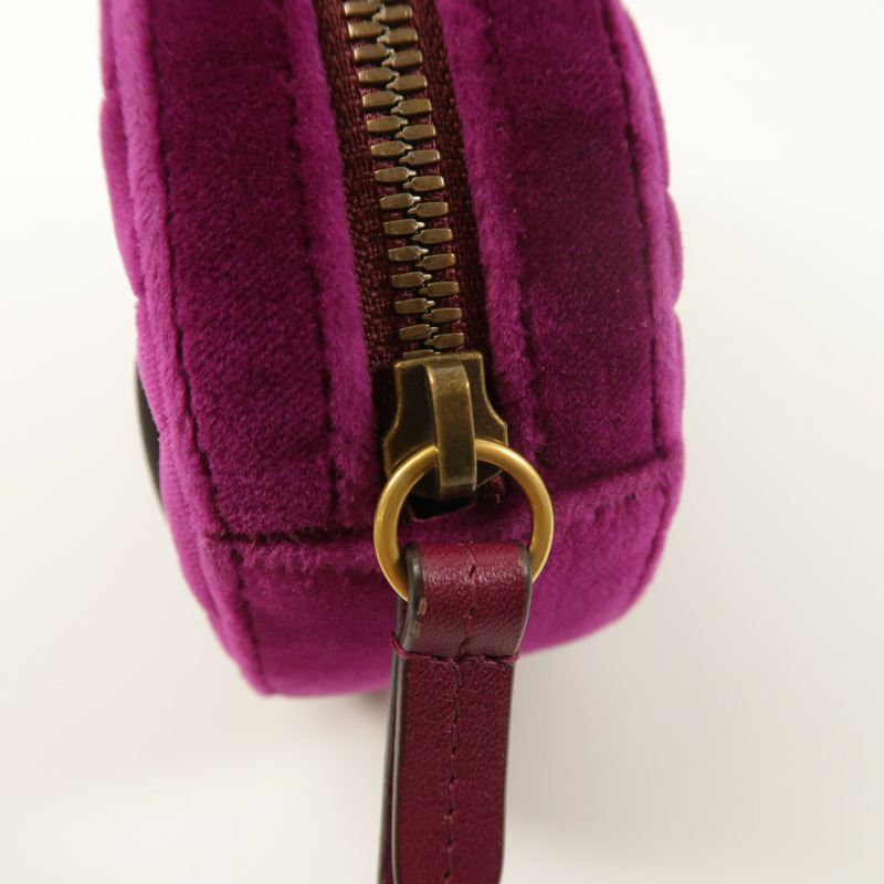 GUCCI 絨布GG Marmont Waist Bag金扣腰包-14