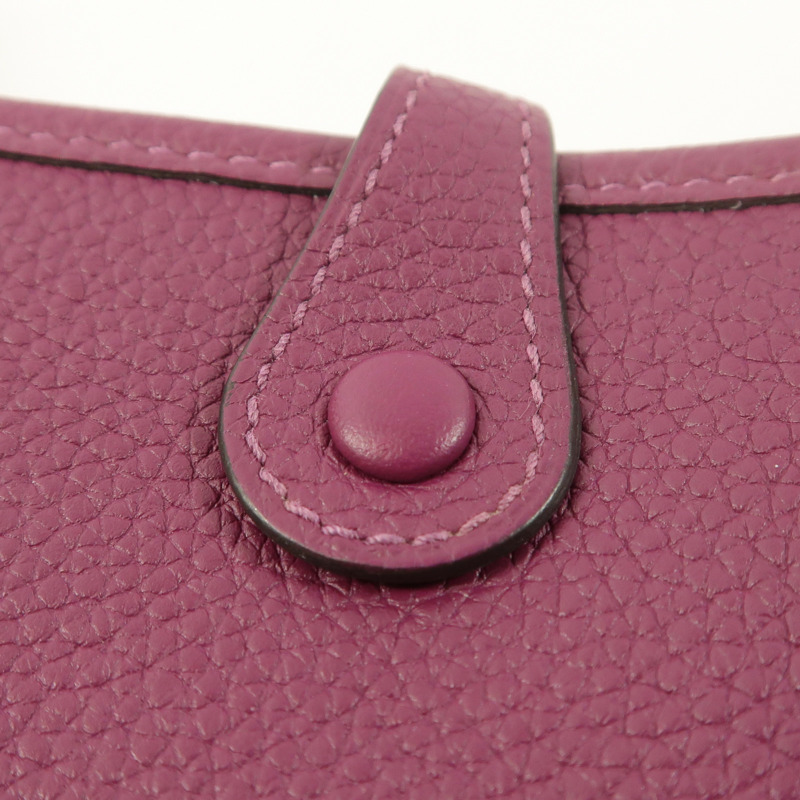 HERMES Clemence皮革Evelyne TPM金扣肩背袋Anemone-13