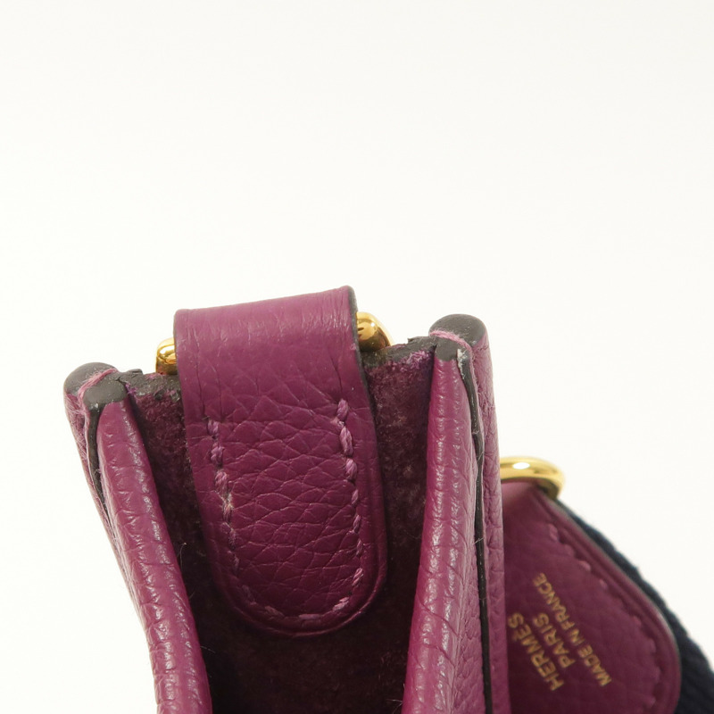 HERMES Clemence皮革Evelyne TPM金扣肩背袋Anemone-16