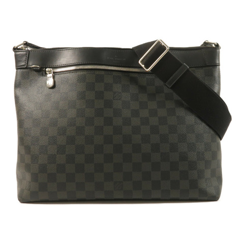 LOUIS VUITTON Damier Graphite Mick銀扣肩背袋