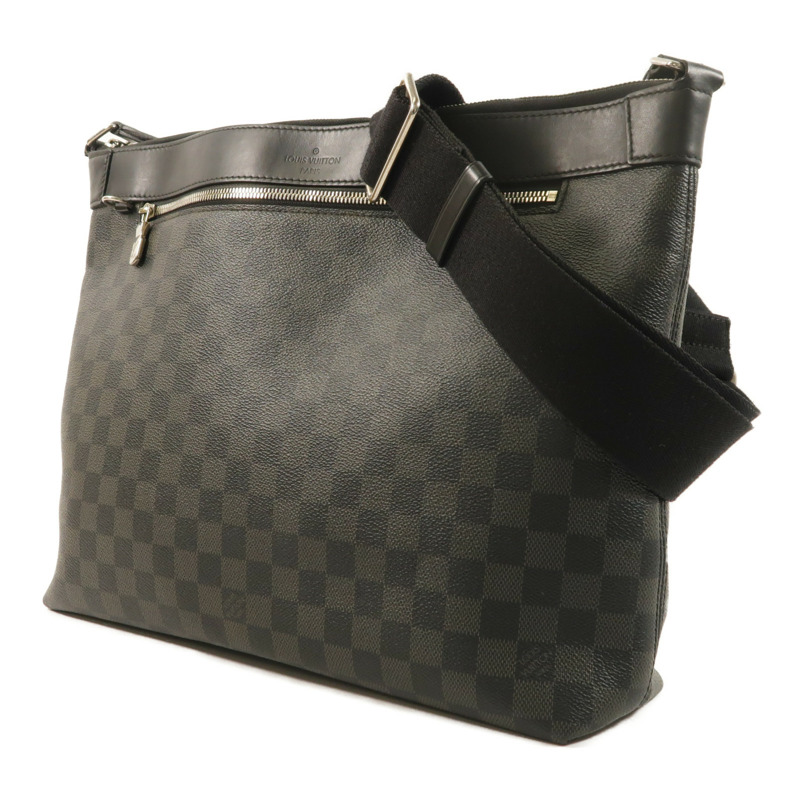 LOUIS VUITTON Damier Graphite Mick銀扣肩背袋-2