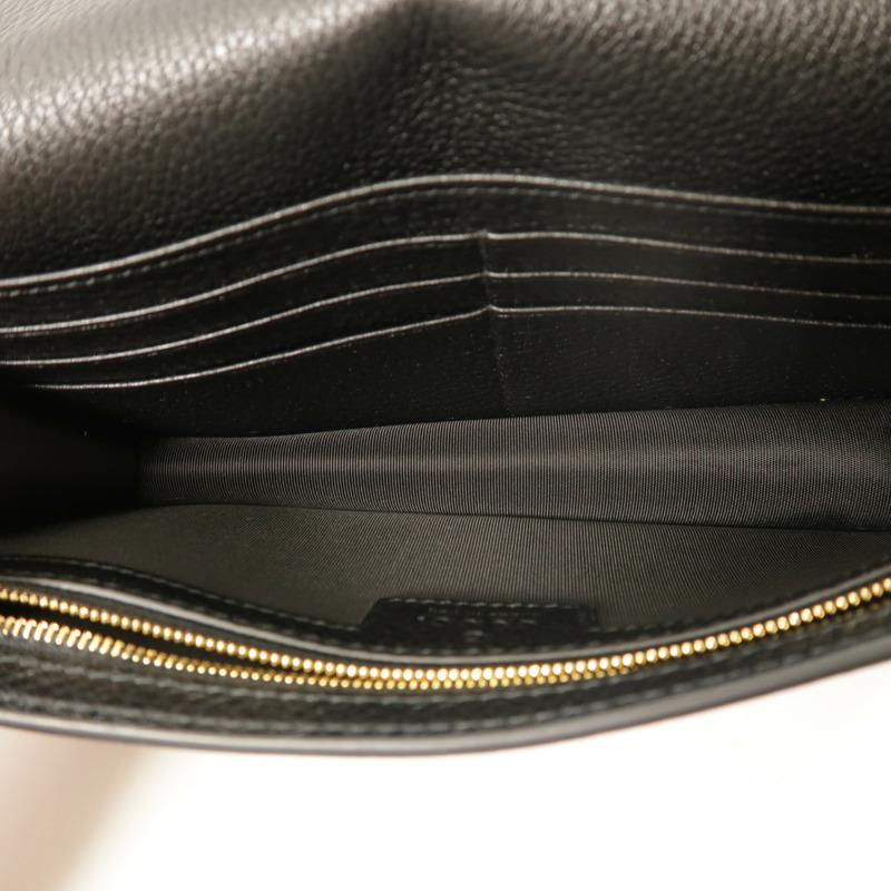 GUCCI 牛皮皮革GG Emblem Wallet On Chain金扣鏈帶肩背袋-4