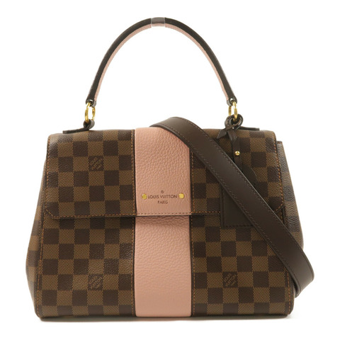 LOUIS VUITTON Damier Bond Street MM金扣手挽肩背兩用袋