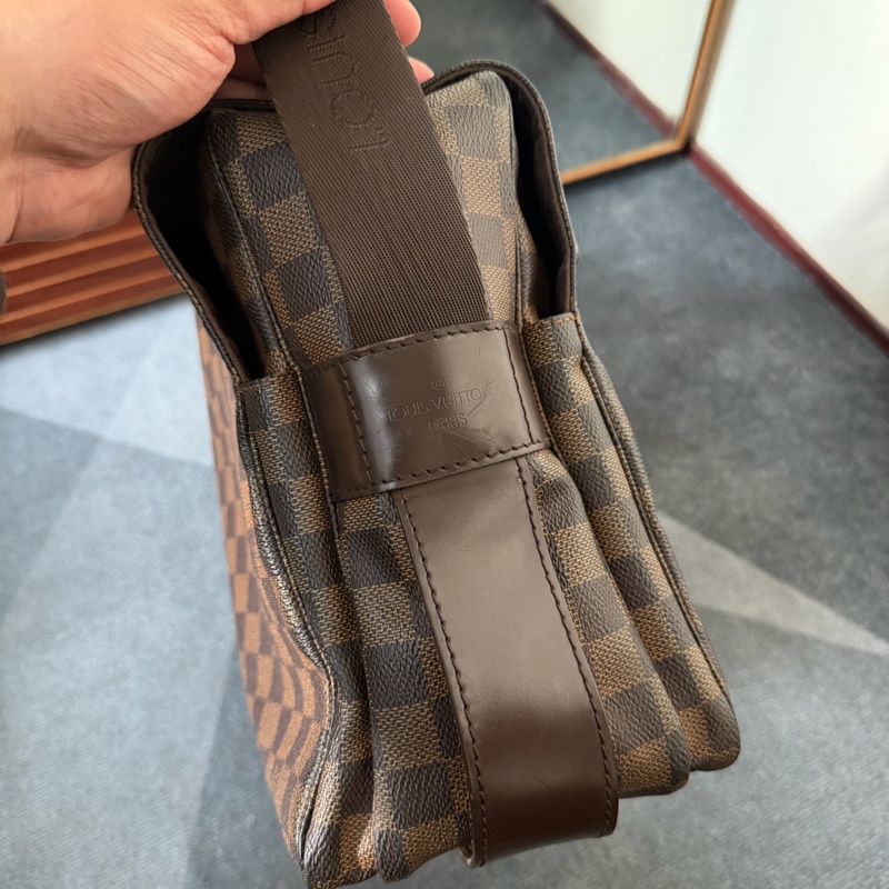 Lv棋盤格Naviglio雙蓋郵差包(N45255)-4