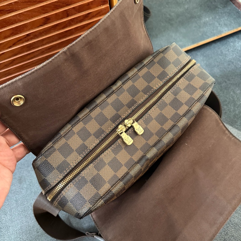 Lv棋盤格Naviglio雙蓋郵差包(N45255)-6
