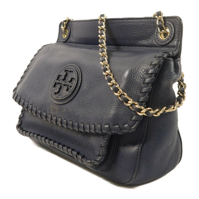 Tory Burch 牛皮皮革Chain Shoulder金扣鏈帶肩背袋-2