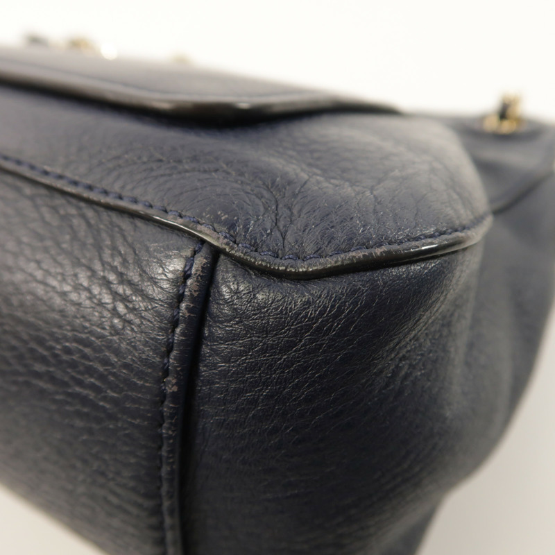 Tory Burch 牛皮皮革Chain Shoulder金扣鏈帶肩背袋-10