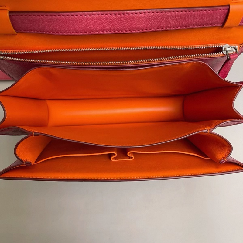 Celine賽琳 Classic Box中號玫粉色荔枝紋包-7