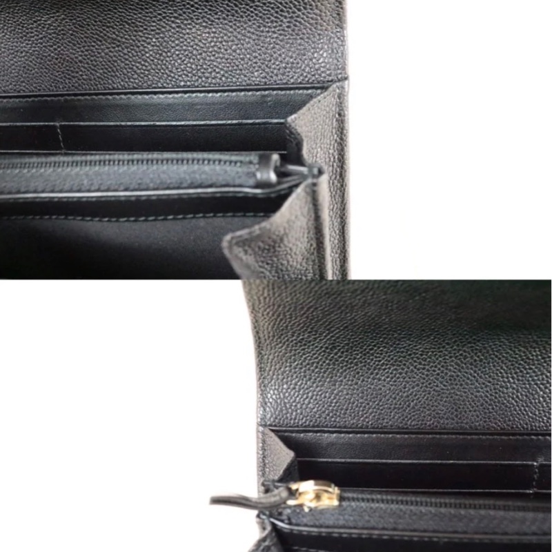 「JL精品代購」98新 Chanel 香奈兒 v型翻蓋長夾-7