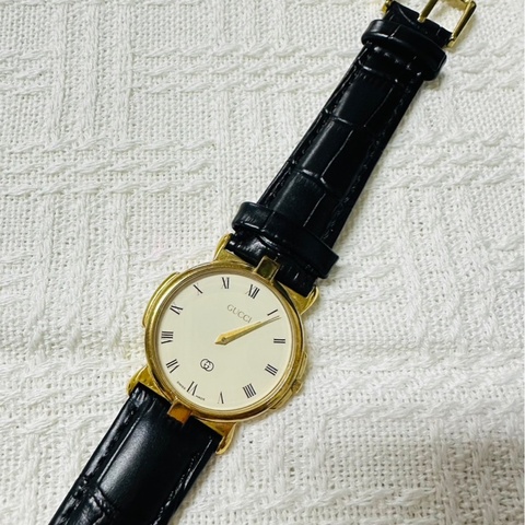GUCCI 雪莉系列 3400 金色羅馬錶盤手錶 極美✨