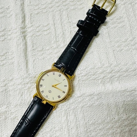 GUCCI 雪莉系列 3400 金色羅馬錶盤手錶 極美✨