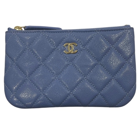 CHANEL 香奈兒 AP4020 零錢包 荔枝牛皮 紫羅蘭色 金釦