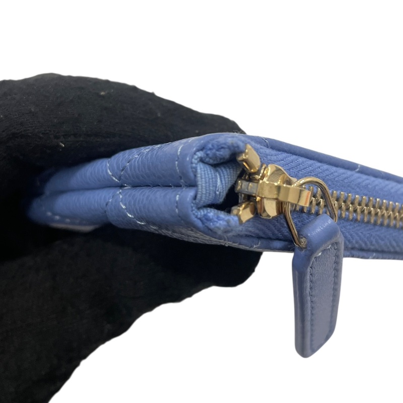 CHANEL 香奈兒 AP4020 零錢包 荔枝牛皮 紫羅蘭色 金釦-7