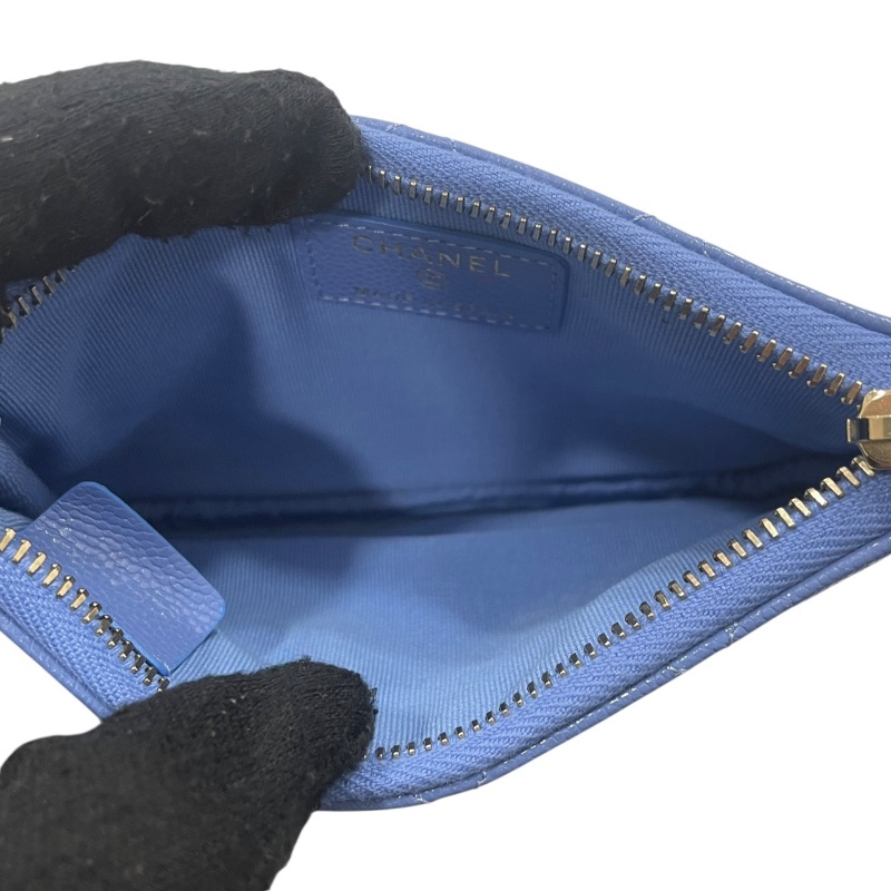 CHANEL 香奈兒 AP4020 零錢包 荔枝牛皮 紫羅蘭色 金釦-9