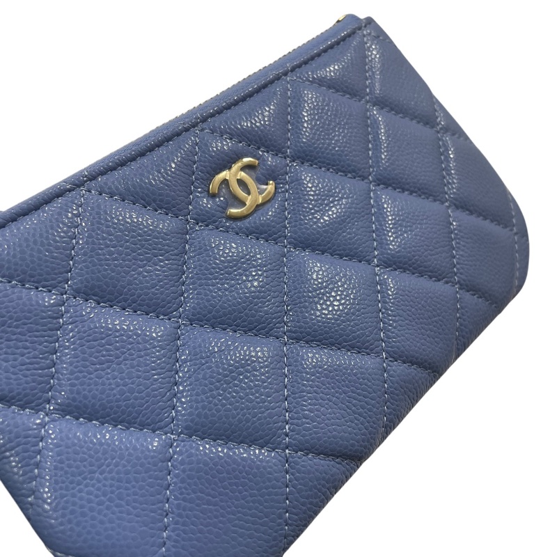 CHANEL 香奈兒 AP4020 零錢包 荔枝牛皮 紫羅蘭色 金釦-10