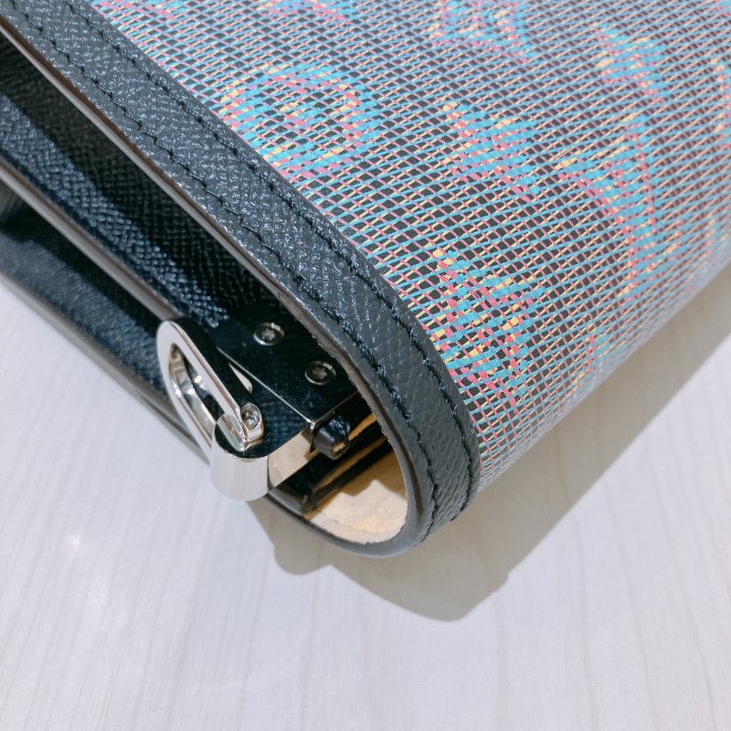 TK1969 Louis Vuitton 路易威登翻蓋式肩帶包包 Dauphine Mini Shoulder Bag Canvas x Calf-12