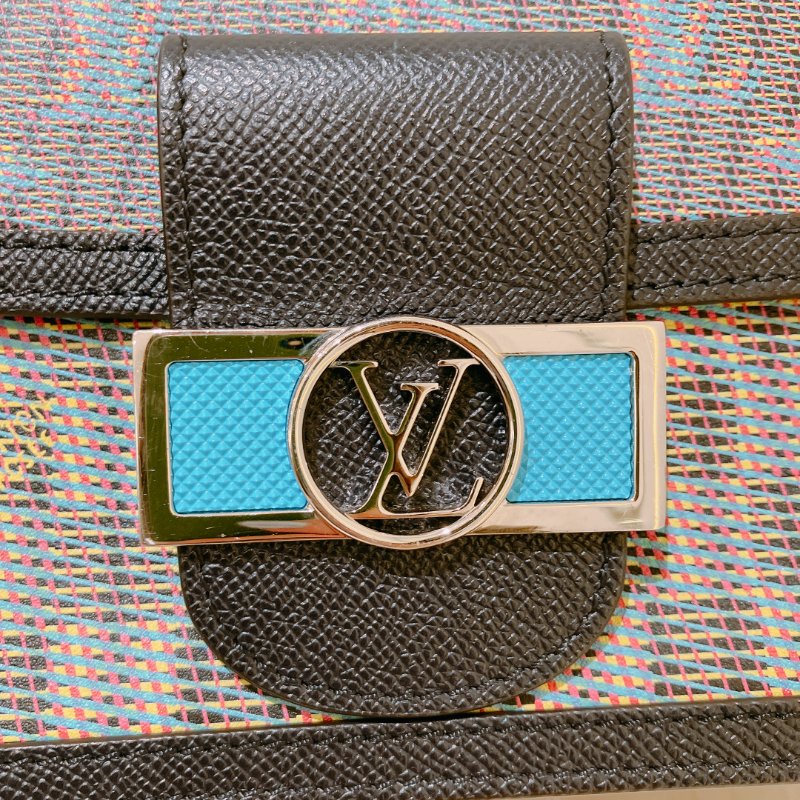 TK1969 Louis Vuitton 路易威登翻蓋式肩帶包包 Dauphine Mini Shoulder Bag Canvas x Calf-31