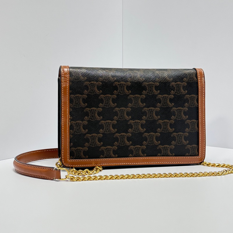 【極新🎁】 Celine Margo Triomphe 凱旋門老花 斜背包 (專櫃95,000)-1
