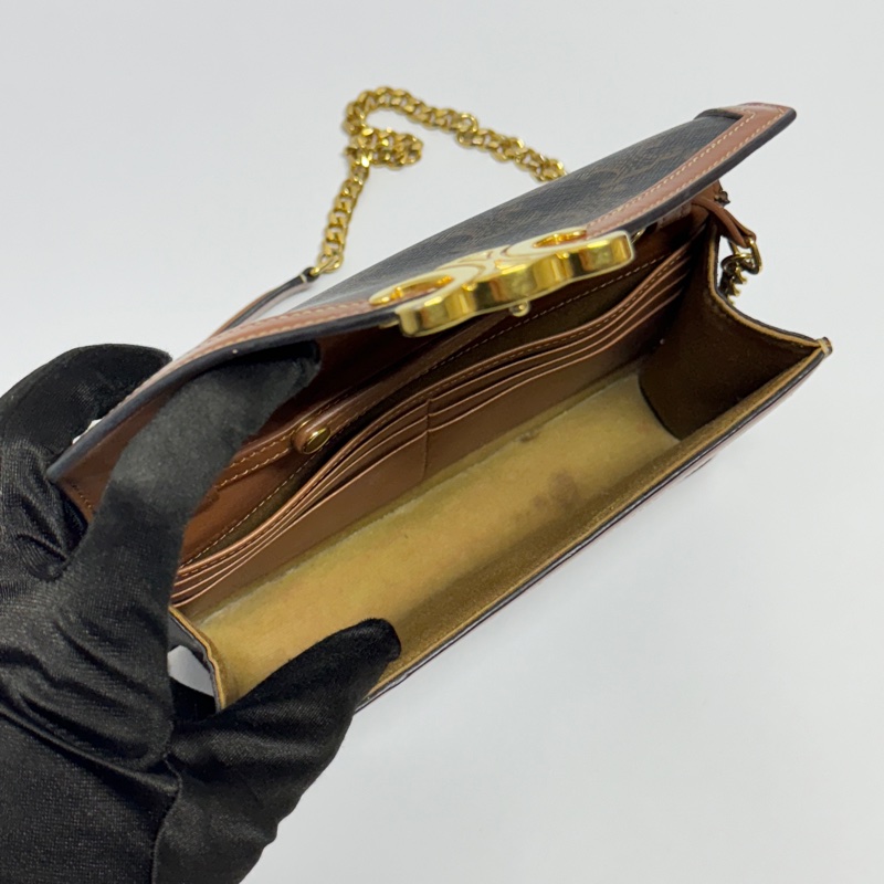 【極新🎁】 Celine Margo Triomphe 凱旋門老花 斜背包 (專櫃95,000)-7