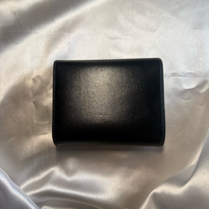 Celine 凱旋門金釦黑短夾-1