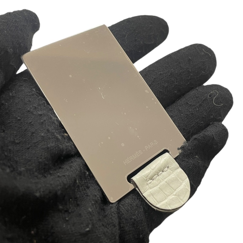 HERMES 愛馬仕 CONSTANCE 19 康康包 ALLIGATOR 鱷魚皮 冰川白 金釦-15