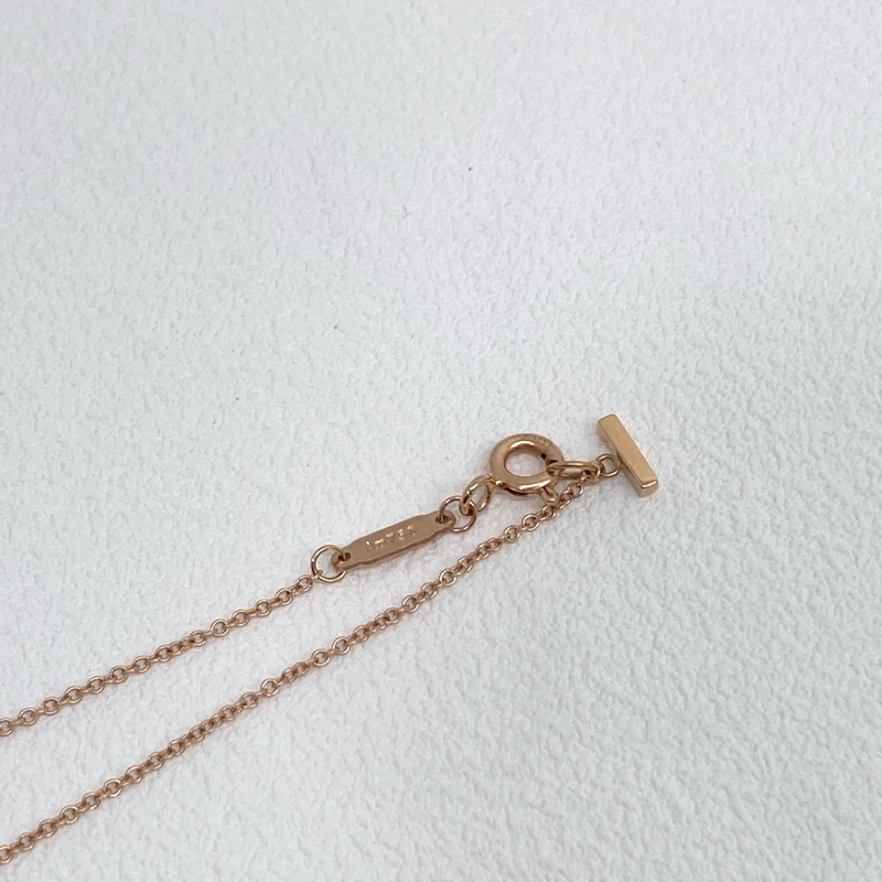 Tiffany & Co. T&Co 玫瑰金 18K金 Smile 微笑項鍊 項鍊 T系列 小號-10