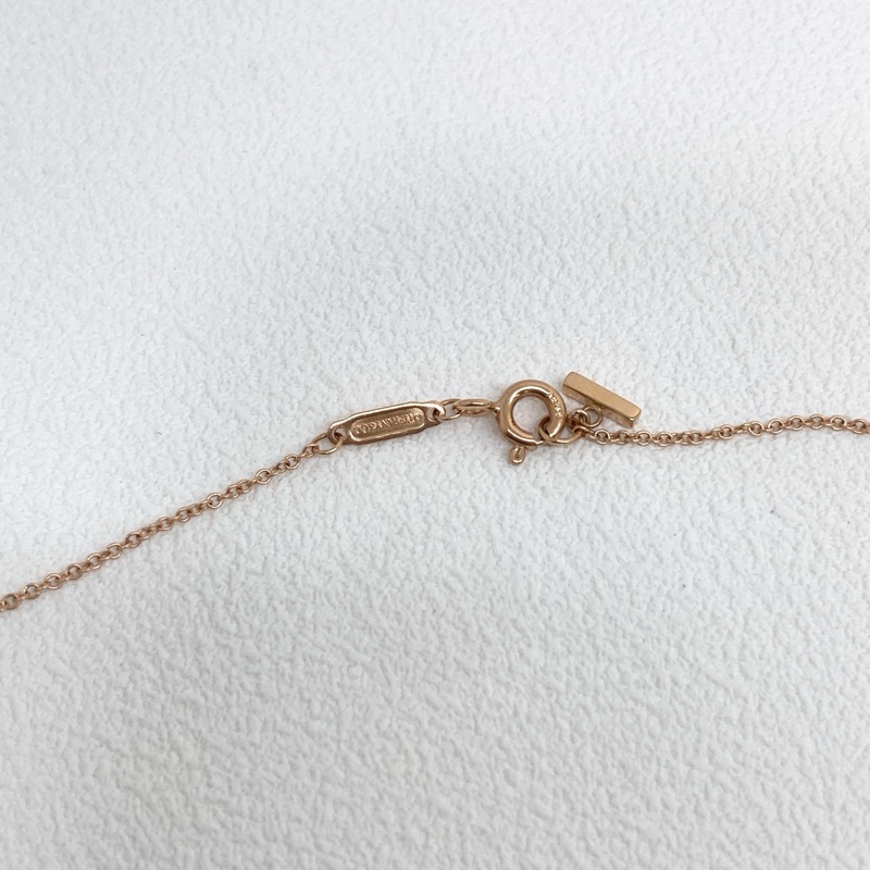 Tiffany & Co. T&Co 玫瑰金 18K金 Smile 微笑項鍊 項鍊 T系列 小號-11
