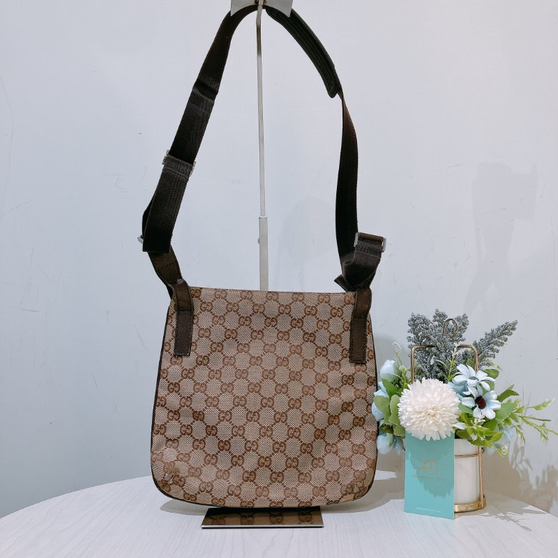 TK1970 Gucci 古馳復古經典花紋肩帶包包Vintage GG Pattern Mini Shoulder Bag Canvas Brown-2