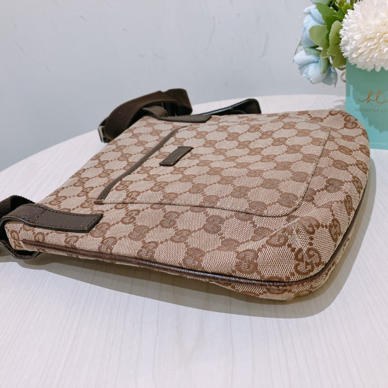 TK1970 Gucci 古馳復古經典花紋肩帶包包Vintage GG Pattern Mini Shoulder Bag Canvas Brown-3