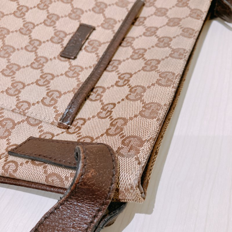 TK1970 Gucci 古馳復古經典花紋肩帶包包Vintage GG Pattern Mini Shoulder Bag Canvas Brown-5
