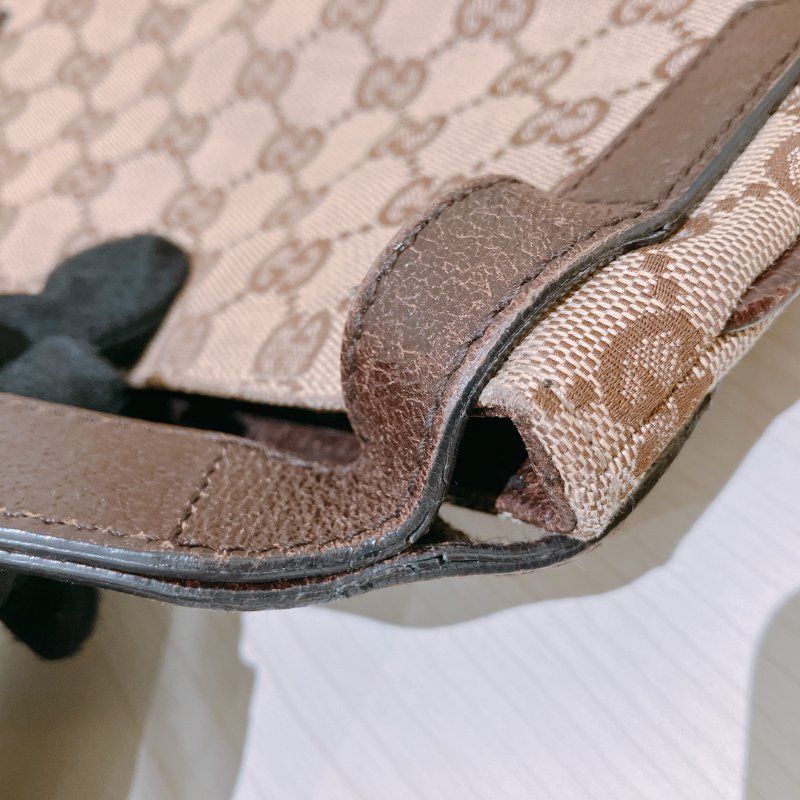 TK1970 Gucci 古馳復古經典花紋肩帶包包Vintage GG Pattern Mini Shoulder Bag Canvas Brown-10