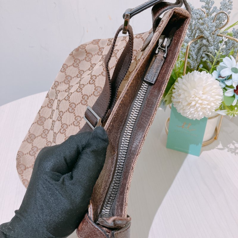 TK1970 Gucci 古馳復古經典花紋肩帶包包Vintage GG Pattern Mini Shoulder Bag Canvas Brown-16