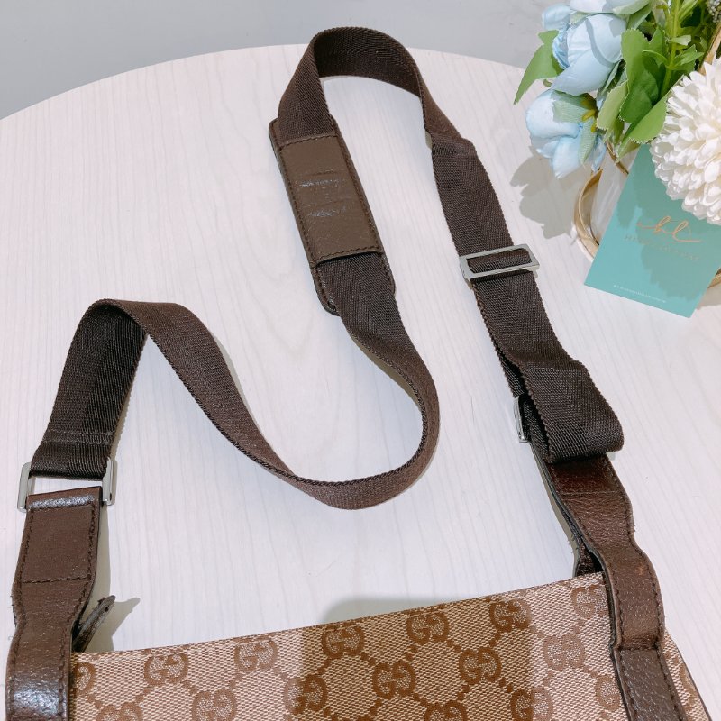 TK1970 Gucci 古馳復古經典花紋肩帶包包Vintage GG Pattern Mini Shoulder Bag Canvas Brown-19