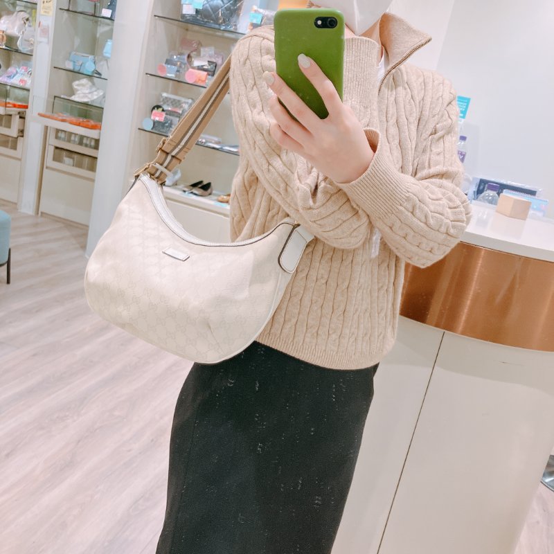 TK1971 Gucci 古馳經典花紋液下包包 Ivory GG Shoulder Bag Canvas Cream #181092 1669 (85%New)(N/A)-1