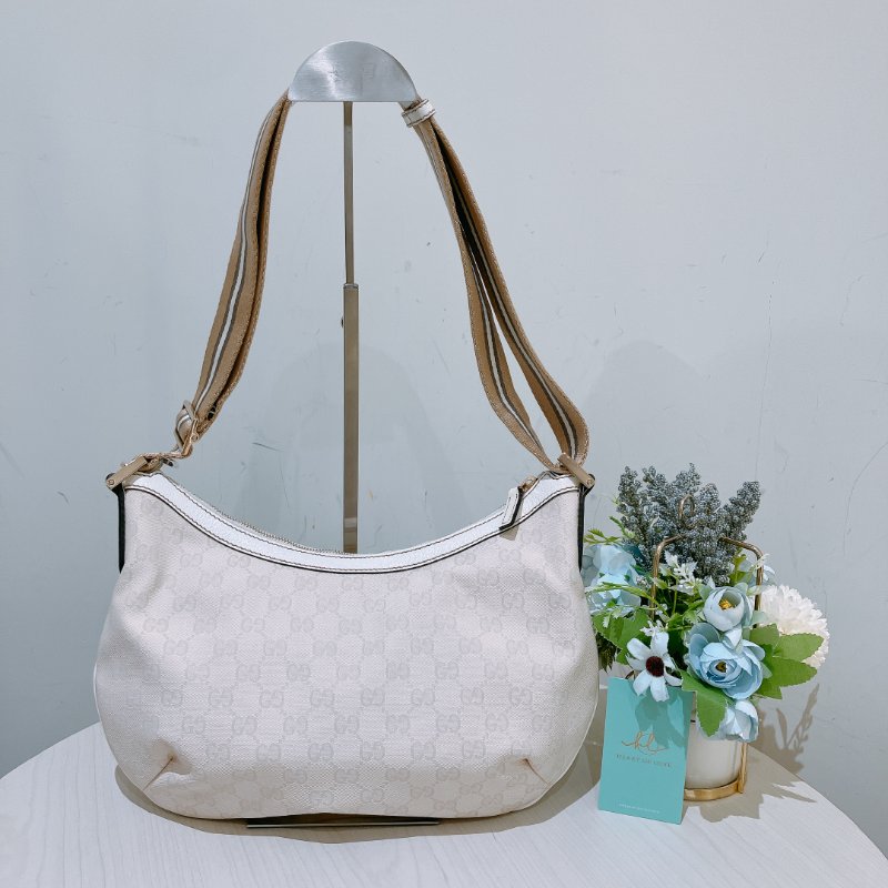 TK1971 Gucci 古馳經典花紋液下包包 Ivory GG Shoulder Bag Canvas Cream #181092 1669 (85%New)(N/A)-2