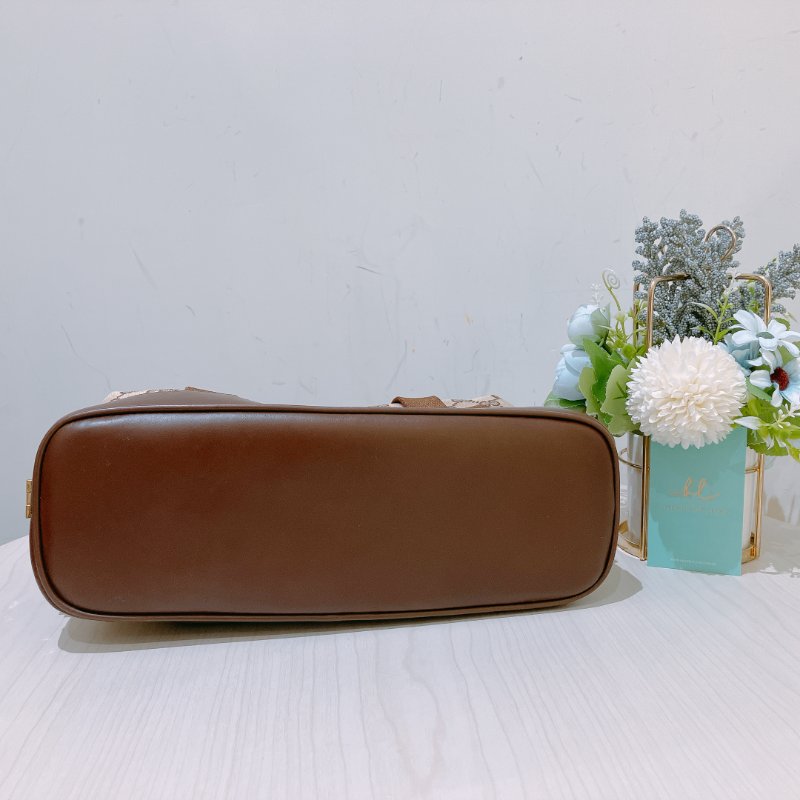 TK1972 Gucci 古馳復古經典花紋手拿包包 Vintage GG Jacquard Handbag Canvas Brown-5