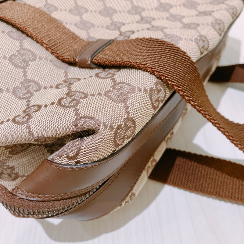 TK1972 Gucci 古馳復古經典花紋手拿包包 Vintage GG Jacquard Handbag Canvas Brown-8