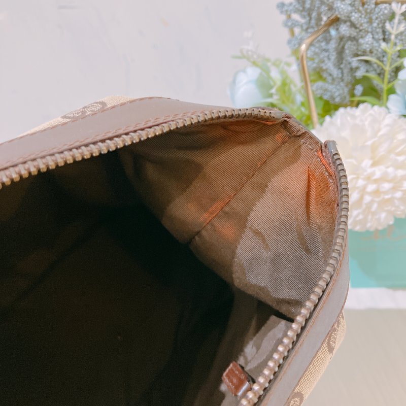 TK1972 Gucci 古馳復古經典花紋手拿包包 Vintage GG Jacquard Handbag Canvas Brown-18