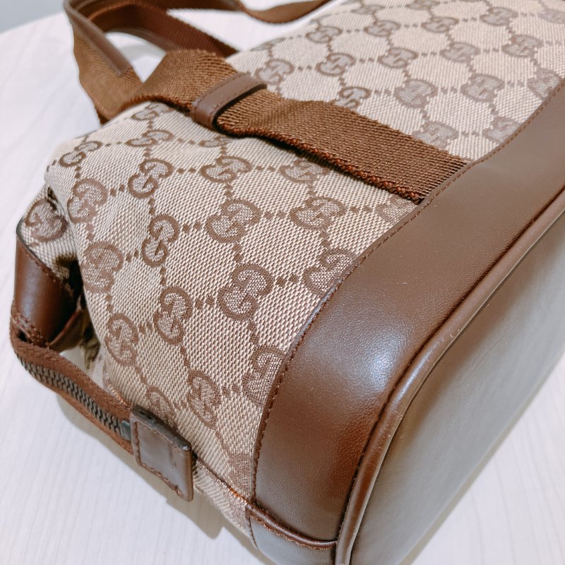 TK1972 Gucci 古馳復古經典花紋手拿包包 Vintage GG Jacquard Handbag Canvas Brown-23