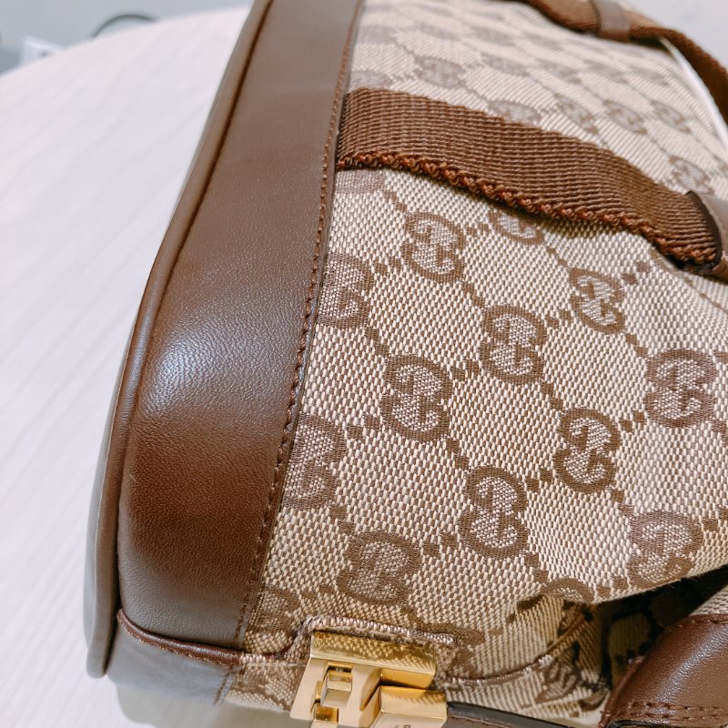TK1972 Gucci 古馳復古經典花紋手拿包包 Vintage GG Jacquard Handbag Canvas Brown-24